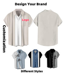 Custom <b>Shirts</b> Stretch Hawaiian <b>Beach</b> <b>Men's</b> Button up Printed <b>Shirts</b> and Shorts Sets 2 Piece Set for <b>Men</b> <b>Shirt</b> Fashion - Product Image 6