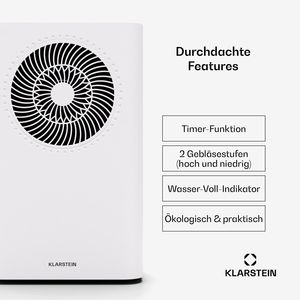 Déshumidificateur domestique 16L par jour, contrôle par application WiFi, sécheur d'air portable à compresseur avec drainage continu pour pièces de 30-40 m2, blanc - Product Image 5