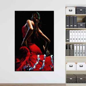 Arte impreso en lienzo para pared: Bailarina de flamenco estilo español, enrollado en lienzo tipo galería - Product Image 1