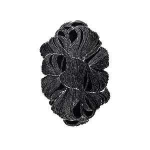 Tapis Infini Bleu Fait Main en Laine et Viscose Tra-15071, à Poils Longs, Motif Diamant Abstrait Rectangulaire, pour Couloir, Maison et Salon - Product Image 1