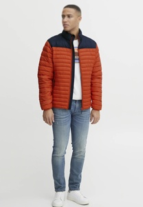 Men Colorblock Puffer <b>Jacket</b> Lightweight Quilted Insulated <b>Zip</b> <b>Up</b> Winter Coat Warm Outdoor Casual Streetwear Custom Logo - Product Image 2