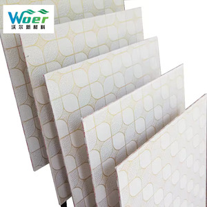 Penjualan Langsung Pabrik Ubin Plafon <span class=keywords><strong>PVC</strong></span> Gypsum Persegi Tahan Air 600*600mm untuk Penggunaan Hotel Modern Artistik - Product Image 3