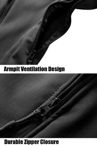 Chaqueta de invierno Softshell transpirable OEM de alta calidad para hombre, chaqueta de lona resistente al agua con cuello levantado, carcasa blanda para actividades al aire libre - Product Image 2