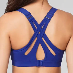 Soutien-gorge de sport à soutien élevé pour femme avec fermeture à glissière sur le devant et bretelles réglables-Soutien-gorge de course rembourré pour un maximum de confort et de performance - Product Image 5