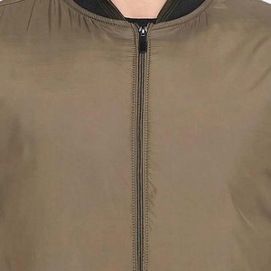 Chaqueta Bomber Casual de Otoño para Hombre Hosten Greek Enterprises, Corte Ajustado, Color Sólido, 100% Poliéster, Impermeable, Cortavientos, Cierre de Cremallera Frontal - Product Image 4
