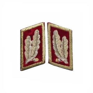 OEM personalizado Collar insignia botones de latón hecho a mano blanco personalizado oro francés lingotes alambre Gorget parche para uniforme ropa - Product Image 3