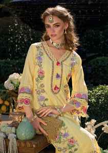 Tendance Vêtements Ethniques Dernière Tendance Pur Coton Avec Travail À La Main Pantalon Kurti Et Dupatta Achats En Ligne Inde - Product Image 2