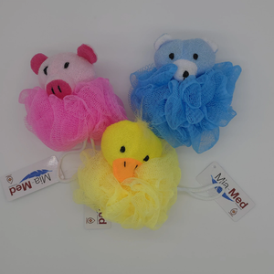 Mia Med éponge de bain pour bébé douce pour la peau gants en nylon doux forme de fleur tête d'animal brosse pour le corps maille en vrac bain douche nettoyage - Product Image 2