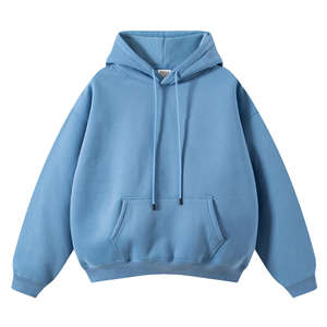 Sudadera con Capucha de Invierno, Gruesa, con Hombros Caídos, de Felpa, Color Sólido, para Hombre, Lisa, con Logotipo Personalizado, Corte Regular, 100% Algodón - Product Image 5
