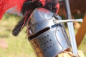 Bascinet Visored Barbuta Steel Helmet | Medieval Collectible Knight Helmet & Armour | Halloween <b>Party</b> Costume Headpiece - Product Image 2