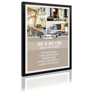 Cadre photo décoratif en bois noir 60 x 80 cm, format carré A4, style suspendu, en métal, très demandé pour l'affichage - Product Image 1