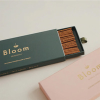 Boîte à encens en papier vide personnalisée, prix d'usine en gros, emballage cadeau, boîte à encens de luxe avec logo en feuille d'or