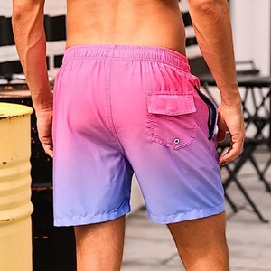 Short de plage personnalisé 2-en-1 pour hommes 100% Polyester Style décontracté Maillot de bain Maille à séchage rapide Animal Phone Pocket Color-Changeable - Product Image 2
