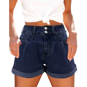 Nuevos pantalones cortos deportivos de verano para mujer, cintura alta, transpirables, 100% algodón, ropa informal de lana, alta calidad - Product Image 3