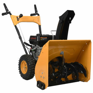 Soplador de nieve eléctrico comercial D1Z4 1 amarillo y negro de 6.5 HP para jardín y granja, con componentes principales del motor y engranajes. - Product Image 4
