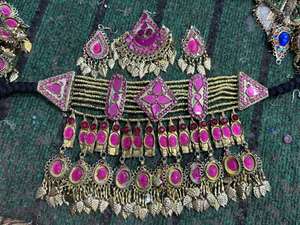 Style traditionnel afghan collier boucles d'oreilles ensemble vente chaude nouveaux bijoux anciens colliers faits à la main boucles d'oreilles ensembles de bijoux - Product Image 4