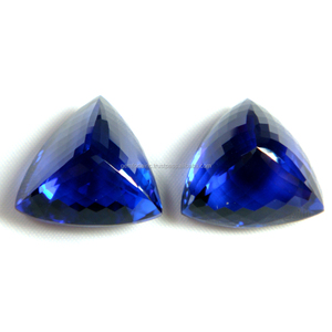Forma triangular de tanzanita azul oscuro, corte facetado, tamaño calibrado, joyería de tanzanita azul oscuro de alta calidad, fabricación de piedras preciosas sueltas - Product Image 2