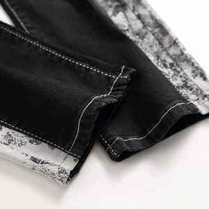 Pantalones desgastados de calle alta de ajuste relajado para hombre, estilo informal transpirable personalizado con patrón recto, precio bajo - Product Image 3