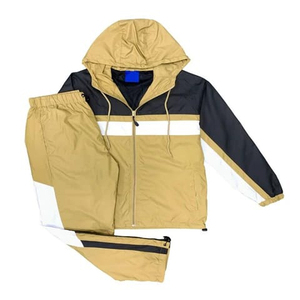 Chándal de nailon transpirable para hombre, ropa de calle de alta calidad de fabricante personalizado, chándal cortavientos de colores estampado - Product Image 4