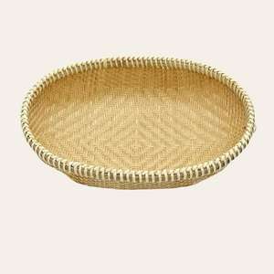 Bandeja Ovalada de Ratán Natural Hecha a Mano |   Cesta de Libélula de Bambú Ecológica para Decoración del Hogar y Almacenamiento Navideño 100% LIBRE DE IMPUESTOS - Product Image 2