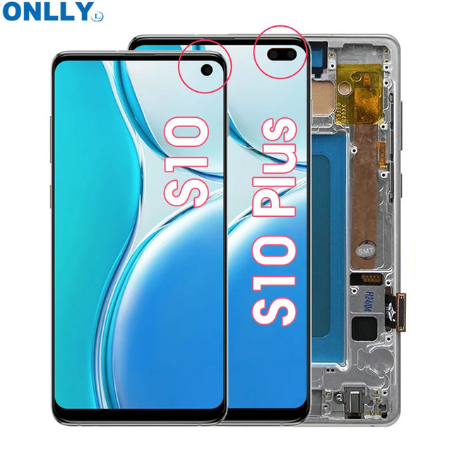 Best Sale for Samsung Galaxy S10 Plus G975 S20 S21 LCD Screen and Digitizer Assembly + Frame Part Black