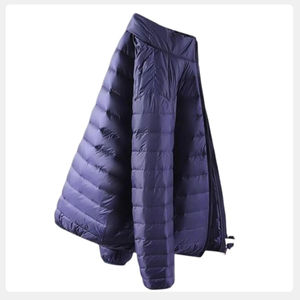 Chaqueta Acolchada con Capucha Estilo Lona, Ligera, Ultra Cálida, Rellena de Algodón, para Hombre, Resistente al Viento, Plegable, para Invierno - Product Image 6