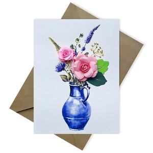 การ์ดอวยพรกระดาษการ์ดเวียดนามทำมือพร้อม3D ป๊อปอัปตกแต่งลายดอกไม้ - Product Image 5