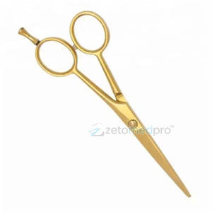 Stainless Steel Gold Plated Professional Barber <b>Scissors</b> Hair Cutting <b>Shears</b> for Stylists Barber <b>Scissors</b> - Product Image 2