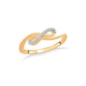 แหวนเพชรทรงอินฟินิตี้ลูปสีทอง - Product Image 2