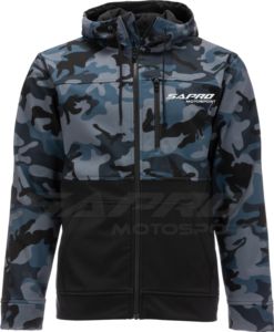 Veste de moto imperméable et coupe-vent Sapro Motosport Warm-Up Thermal Softshell à capuche respirante de style urbain - Product Image 2