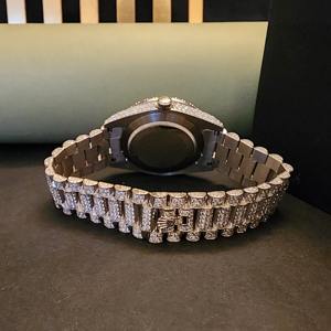 Luxury <b>Diamond</b> <b>Watches</b> Quality Full ICED Moissanite for Swiss ETA Movement Square Case Glass Dial Fashion - Product Image 5