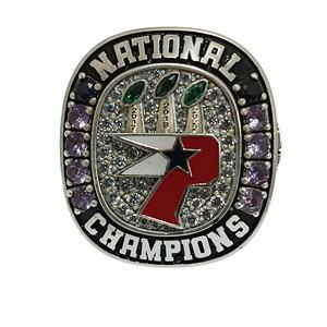 Bague de championnat personnalisée en acier inoxydable et zircon |   Bague d'équipe sportive unisexe moderne personnalisée - Product Image 2