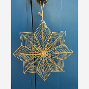 Alambre de estrella antiguo colgante decoraciones para árboles de Navidad árbol rústico Topper adornos navideños festivos uso festivo estrella disponible - Product Image 1
