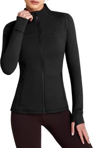 เสื้อแจ็คเก็ตแขนยาวคอตั้งมีซิปสำหรับผู้หญิงเสื้อโค้ทกีฬาสำหรับวิ่งฟิตเนสยิมใหม่ - Product Image 6