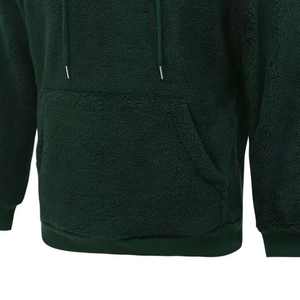 Sweat à capuche en polaire premium pour homme avec poche kangourou en tissu Teddy, chaud, style streetwear décontracté pour l'hiver. - Product Image 2
