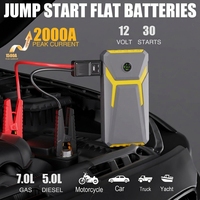 Batterie externe portable 2000A 10000mAh 12V pour véhicules essence et diesel, démarreur de secours pour voiture, directement de l'usine