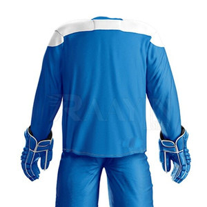Maillot de hockey sur glace authentique en gros, 100 % polyester, séchage rapide, logo personnalisé sur le devant, haute qualité, pour homme adulte, 160g - Product Image 5