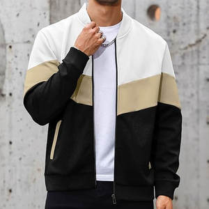 Gran oferta, chaqueta Bomber de algodón vaquero ajustada para hombre, estilo Vintage, cuello levantado, logotipo frontal con cremallera para ropa de abrigo de invierno - Product Image 4