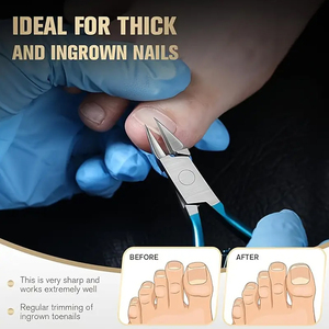 Cortaúñas de acero inoxidable ultrafilado, herramientas de pedicura multifuncionales, alicates de Podología para cortar las cutículas de uñas encarnadas seguras - Product Image 5