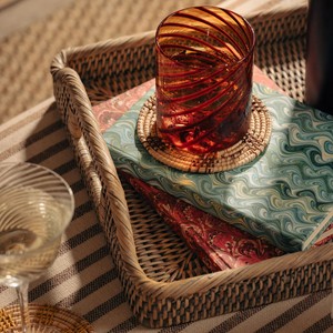 TienPhong vente en gros 2025 plateaux de service en rotin Rectangle avec poignées pour cuisine salle de bain salle à manger salon stockage - Product Image 5