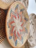 Paniers muraux suspendus ronds minimalistes en jonc de mer et cordes plastiques, les plus vendus, pour la décoration intérieure, tailles personnalisables, style bohème vietnamien