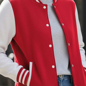 Fournisseur direct d'usine, meilleur prix, vestes universitaires pour femmes en vente en gros, séchage rapide et confortable, veste universitaire pour femmes - Product Image 6