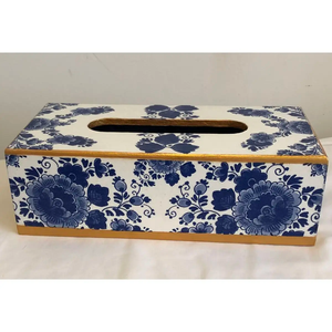 Caja de Pañuelos de Madera con Estampado Meena de Primera Calidad |   Accesorio de Decoración para el Hogar con Arte Meenakari Hecho a Mano - Product Image 2