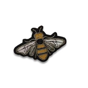 Broche en cuivre brodée à la main avec fil de soie et perles, motif insecte, pour mariage, fiançailles, bijoux de mode pour enfants - Product Image 2