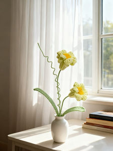Ramo de Narcisos Puntiagudos en Degradado, Flores Eternas Hechas a Mano con Ganchillo, para Decoración del Hogar, Regalos Festivos y Ramos de Novia - Product Image 2