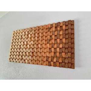 Décoration murale mosaïque en bois chocolaté délicieux Signes muraux en bois uniques - Product Image 2