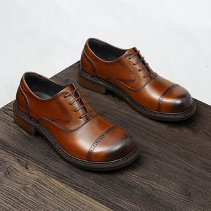 Chaussures de travail en cuir de vache avec doublure anti-odeur et talon antidérapant, chaussures décontractées pour hommes, chaussures de tous les jours - Product Image 1