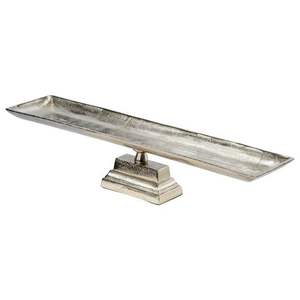 Bandeja de aluminio hecha a mano con acabado recubierto de negro, perfecta para restaurantes y cenas de lujo en casa. - Product Image 5