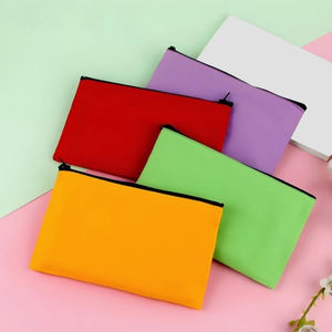 กระเป๋าเครื่องสำอางคอร์ดูร่ามีซิป100% ผ้าฝ้ายโพลีเอสเตอร์ - Product Image 1