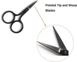 Couleur noire enduit en acier inoxydable Mini dame ciseaux ciseaux à broder 2.5 "ciseaux personnalisés bricolage aiguille cisailles de travail Tijeras - Product Image 6